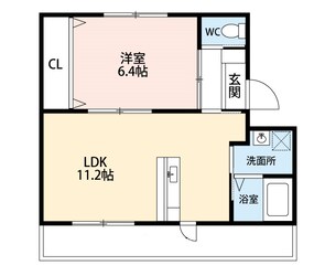 一ツ木ハイツ安井の物件間取画像